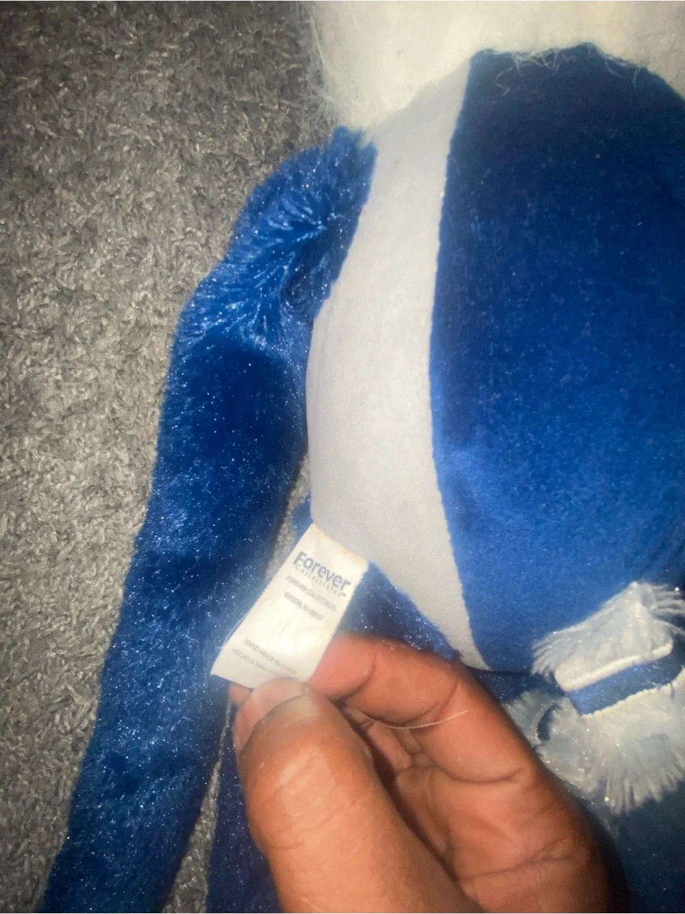 Plush Sports Monkey Toy in Blue with Star Logo Dallas cowboys vtg
